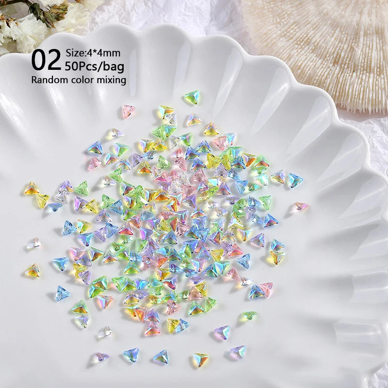 1Bag Mix Colorful Jelly Clear Ribbon Bowknot Nail Charms Heart Pearls Flower Flat-back Gems Parts Nail Art Manicure Decorations